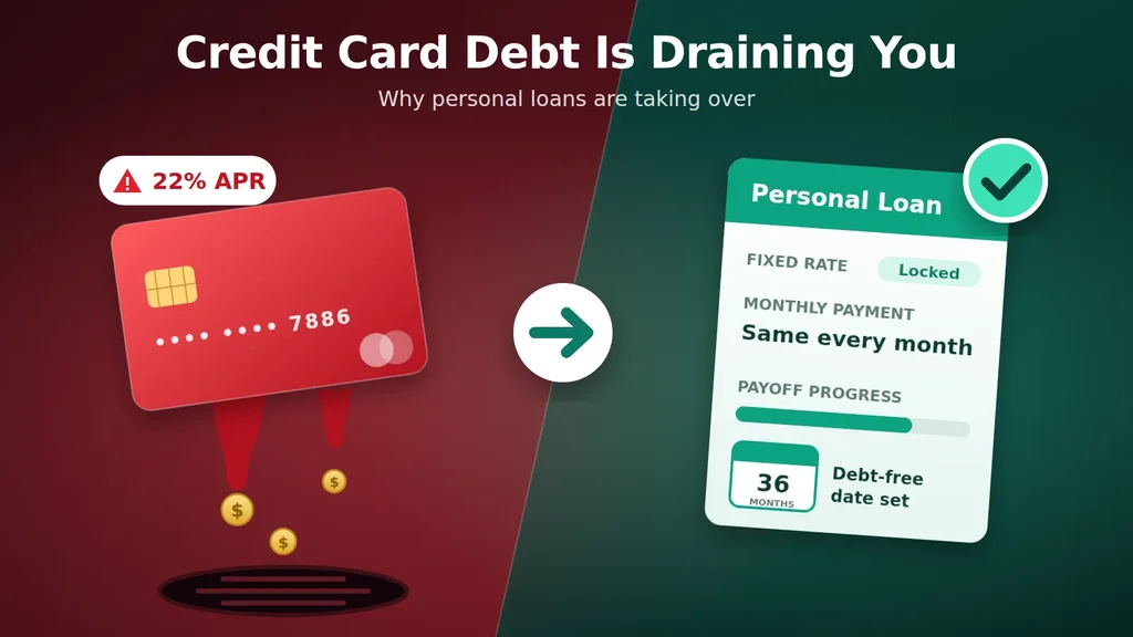 Credit card debt is draining you: why personal loans are taking over